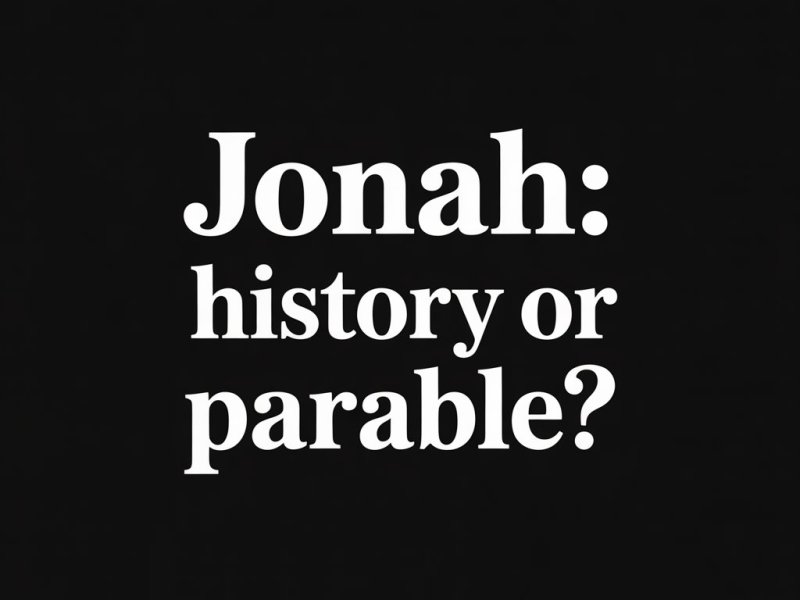 Should Christians read Jonah as History or&nbsp;Parable?
